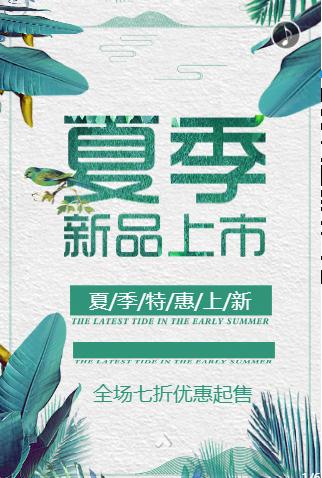 夏季新品上市店铺促销宣传通用模板