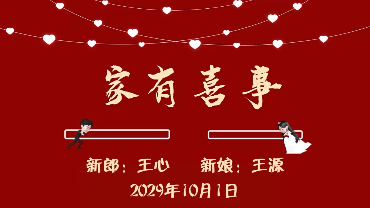 44小红书崽崽（13张）婚礼开场视频